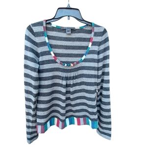 Marc Jacob's 100% wool striped colorblock  top sz M